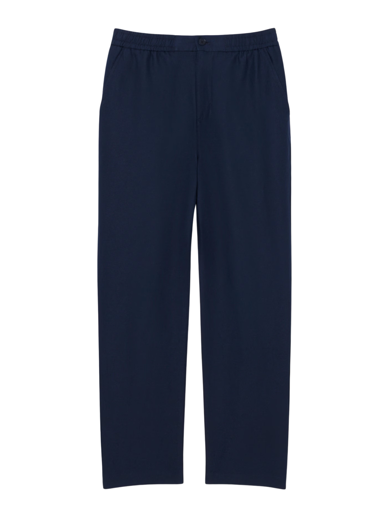 LACOSTE Regular Fit Linen Chino Pants Midnight Blue