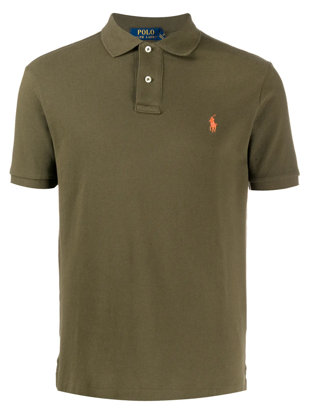 RALPH LAUREN Slim Fit Mesh Polo Shirt Canopy Olive