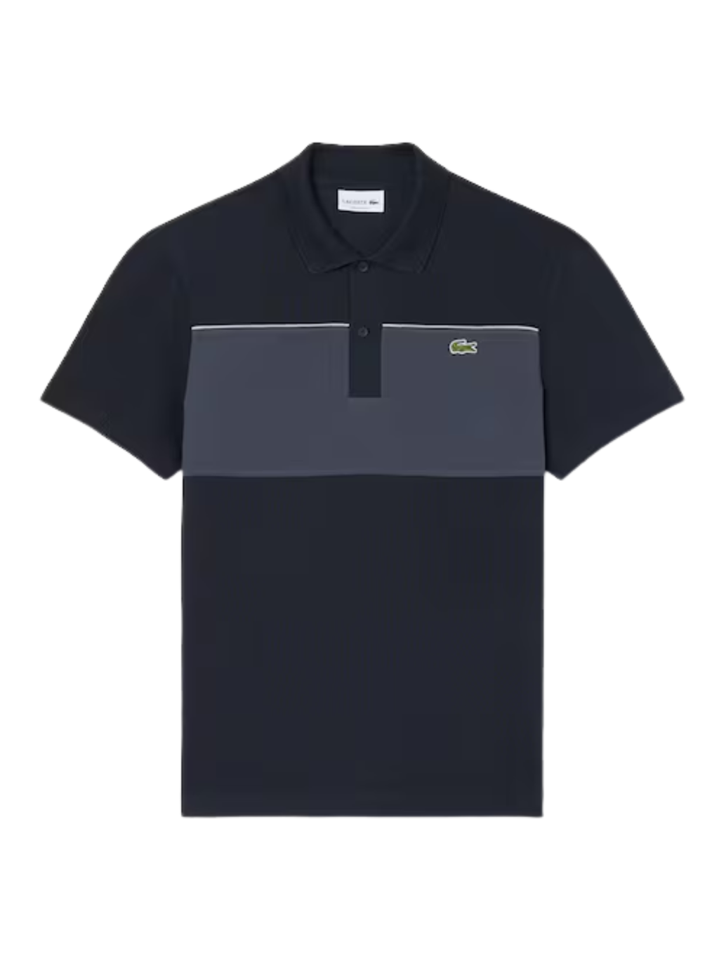 LACOSTE Regular Fit Colour-Block Piqué Polo Shirt Black