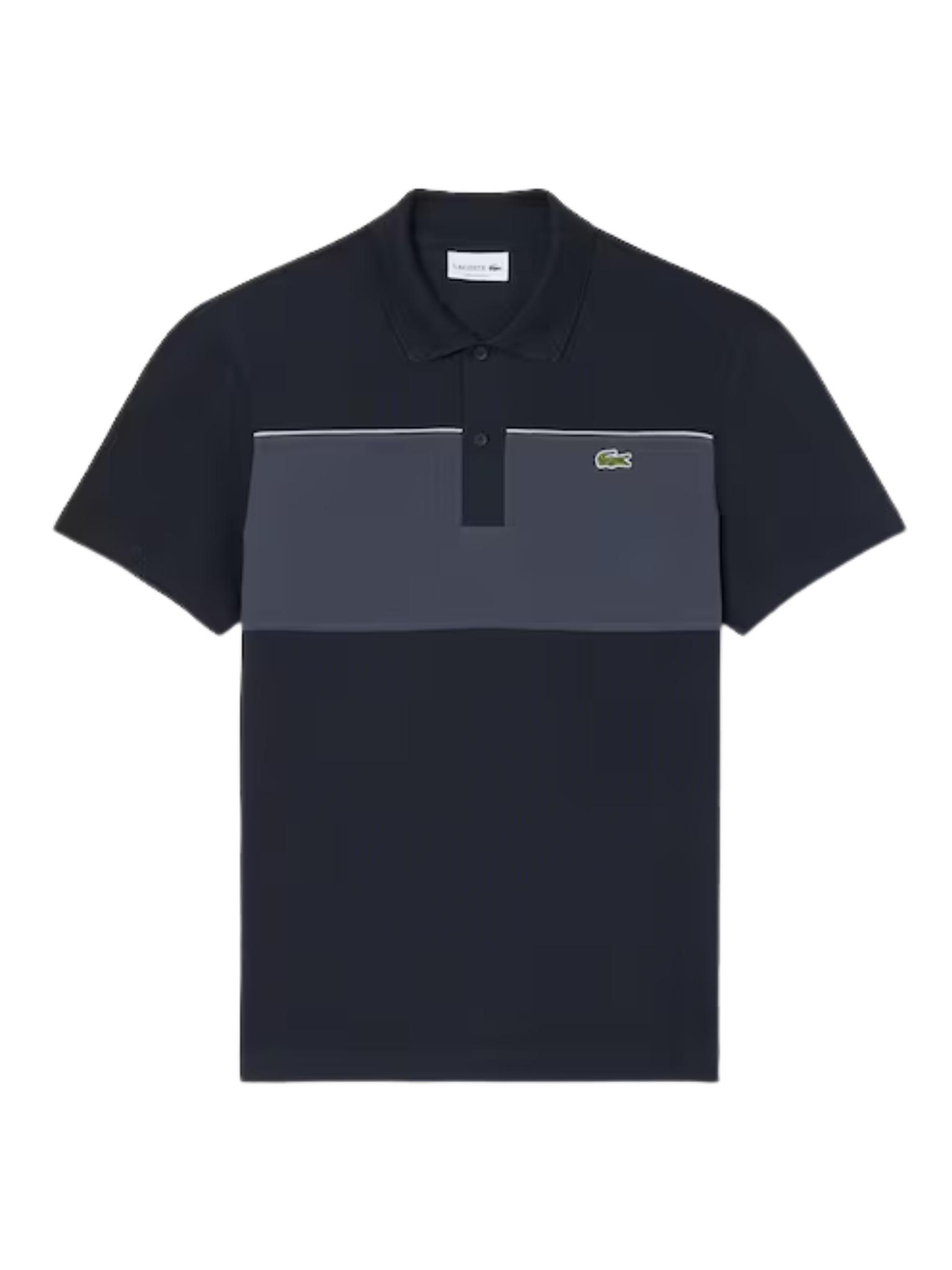 LACOSTE Regular Fit Colour-Block Piqué Polo Shirt Black