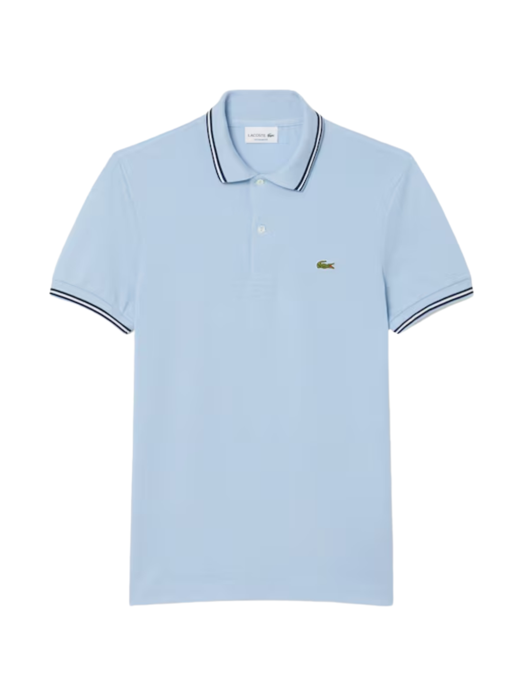 LACOSTE Regular Fit Trim Accent L.12.12 Polo Shirt Light Blue