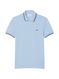 LACOSTE Regular Fit Trim Accent L.12.12 Polo Shirt Light Blue