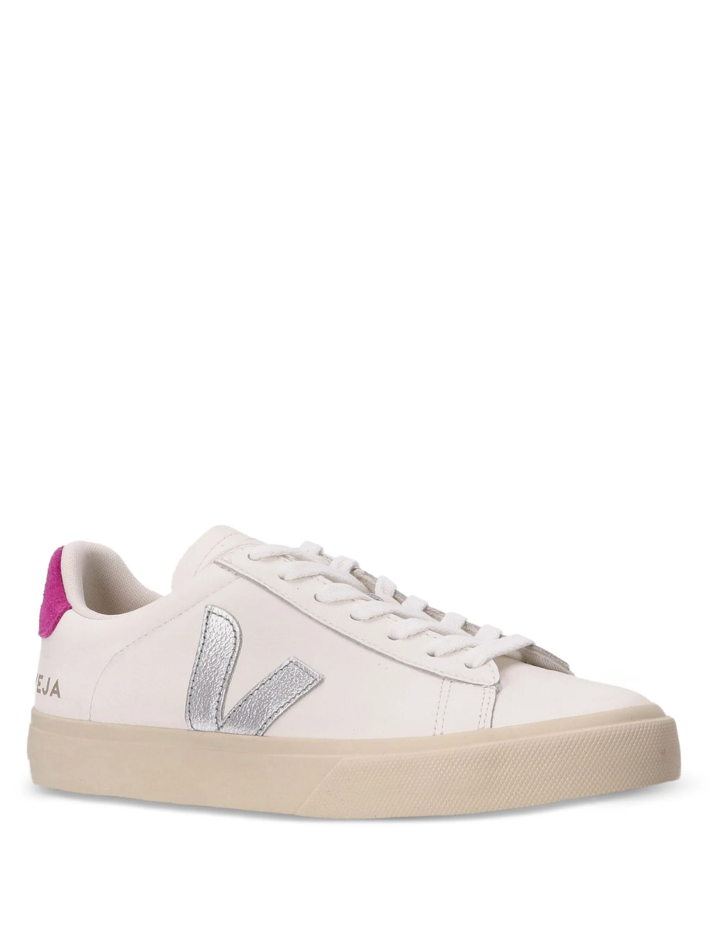 VEJA WOMEN Campo Leather Sneakers White Silver Ultraviolet