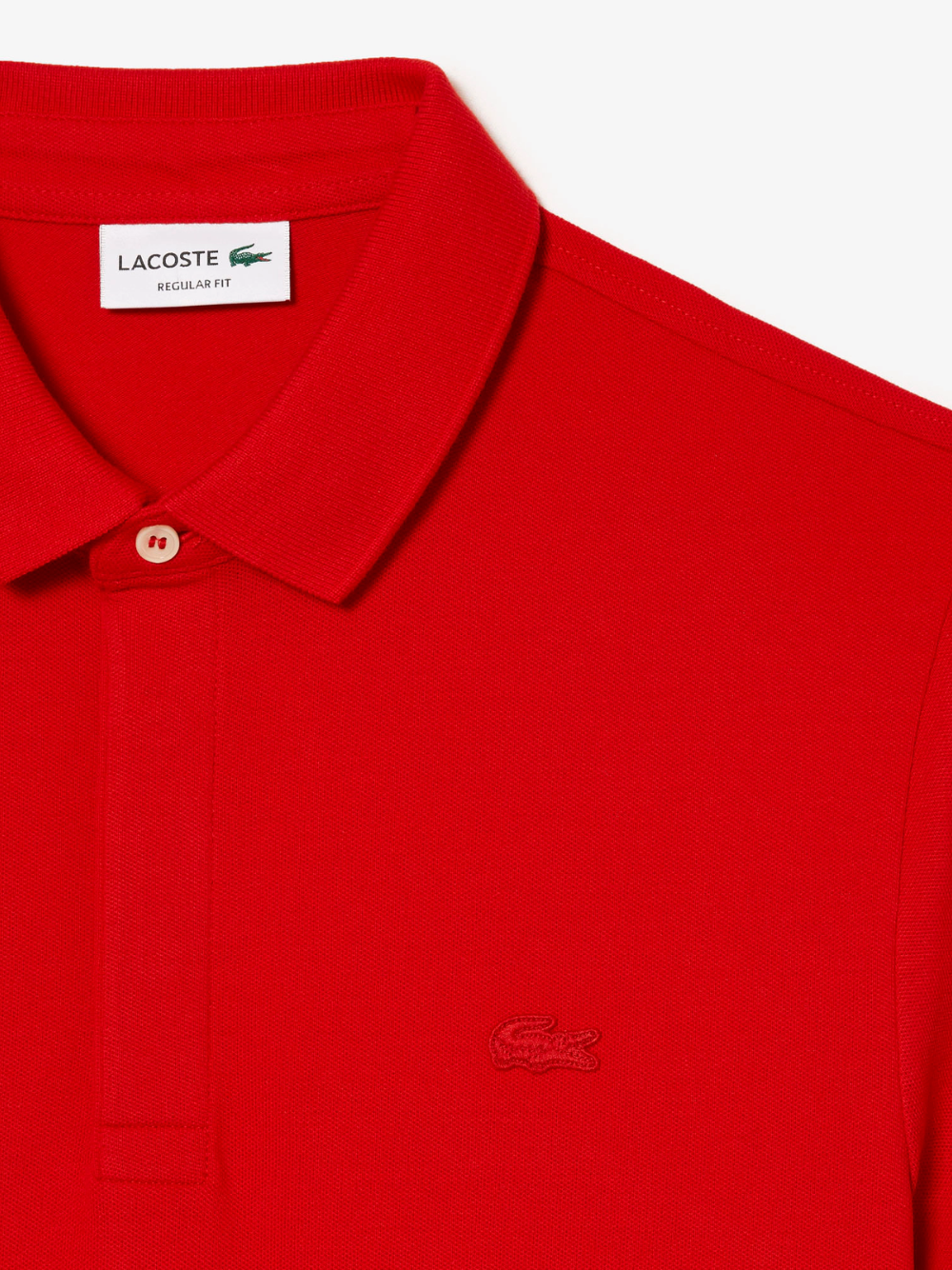 LACOSTE Regular Fit Paris Stretch Piqué Polo Shirt Red