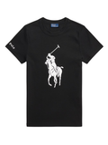 RALPH LAUREN WOMEN Big Pony Stretch Cotton Tee Black