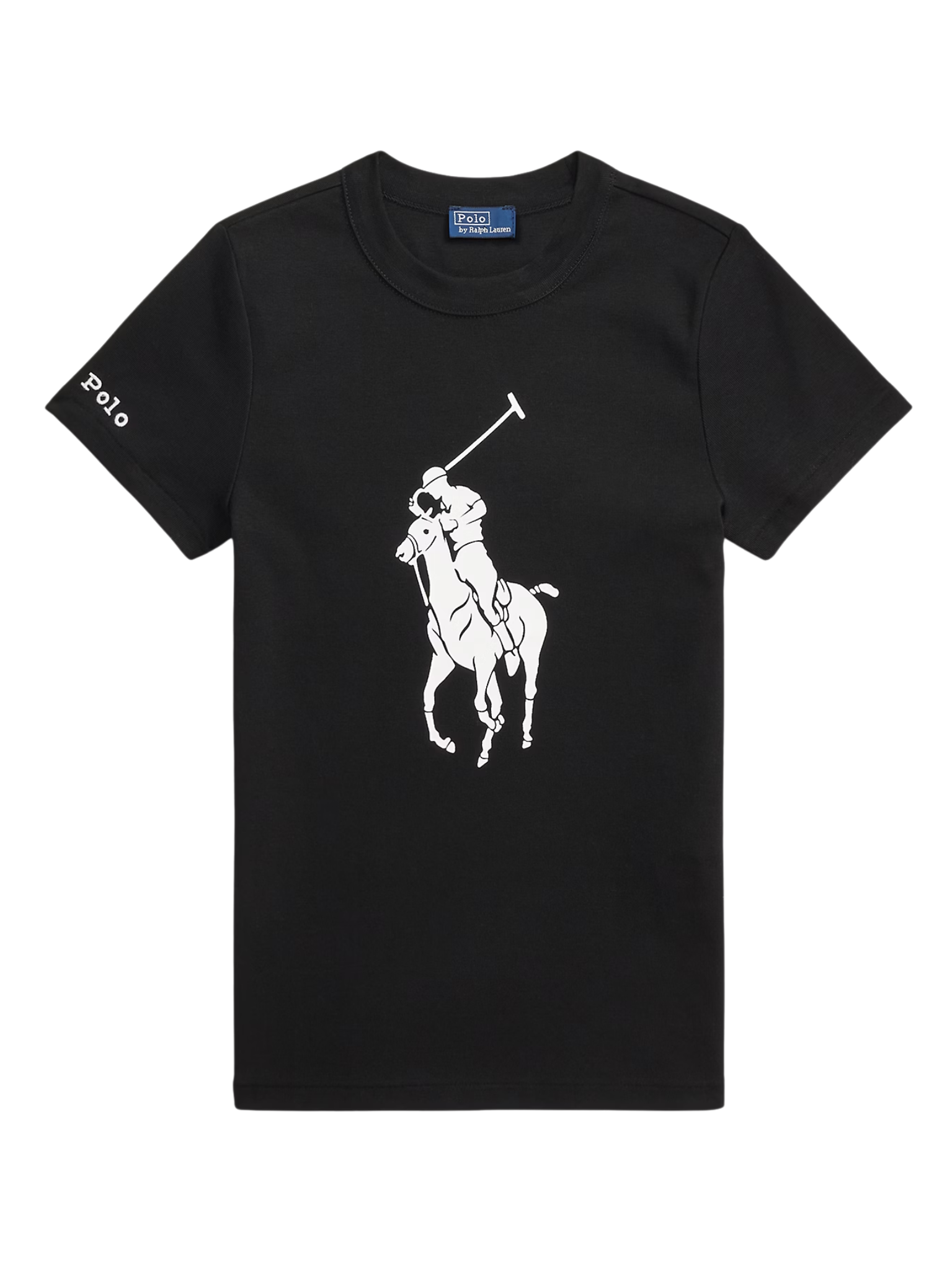 RALPH LAUREN WOMEN Big Pony Stretch Cotton Tee Black