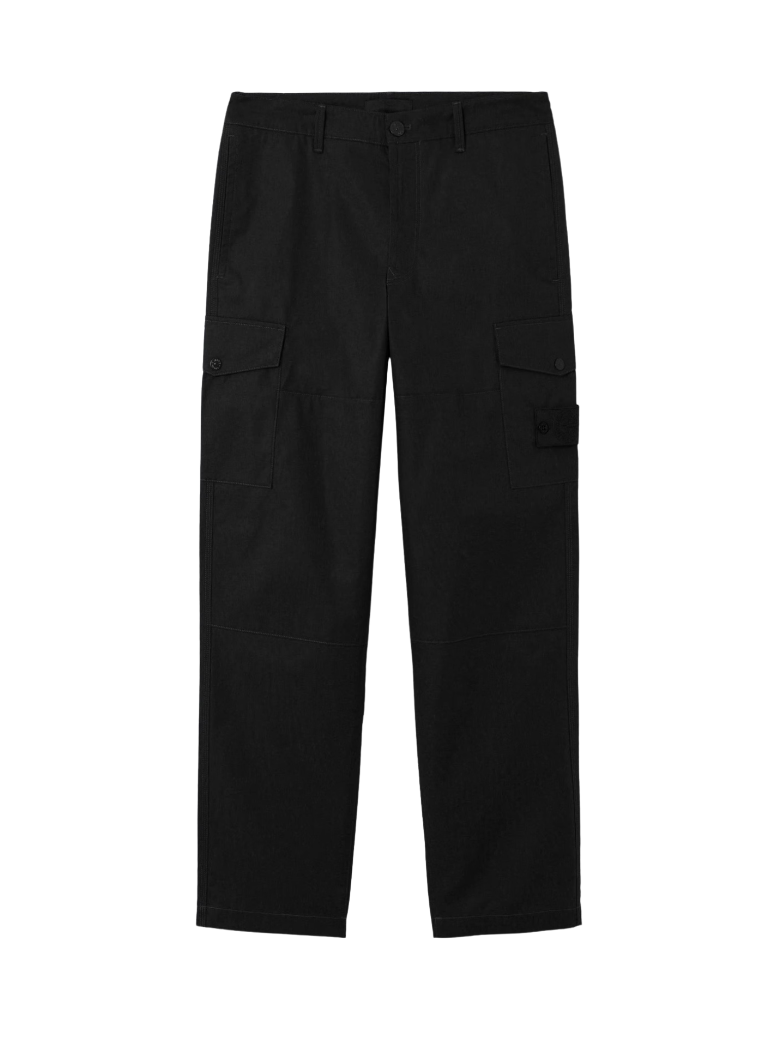 STONE ISLAND All-weather Cotton Canvas_S.I. Ghost Cargo Trousers Black