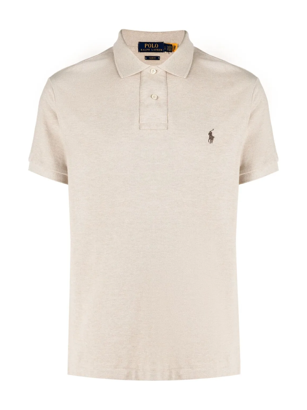 RALPH LAUREN Slim Fit Mesh Polo Shirt Expedition Dune Heather