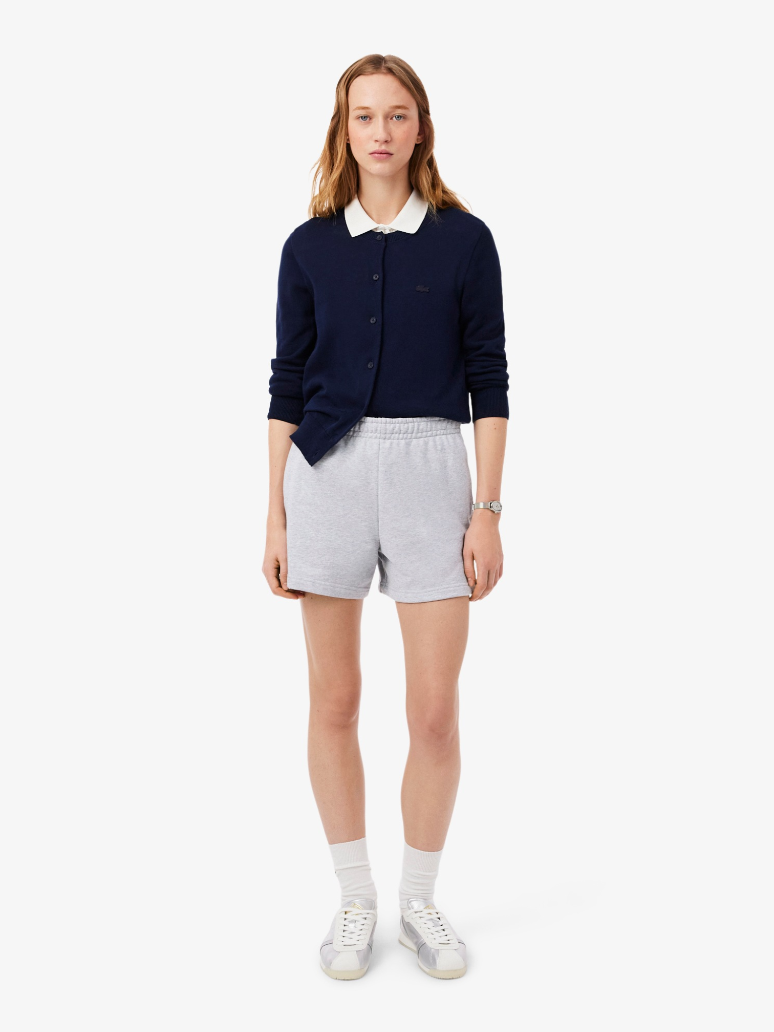 LACOSTE WOMEN Fleece Shorts Light Grey