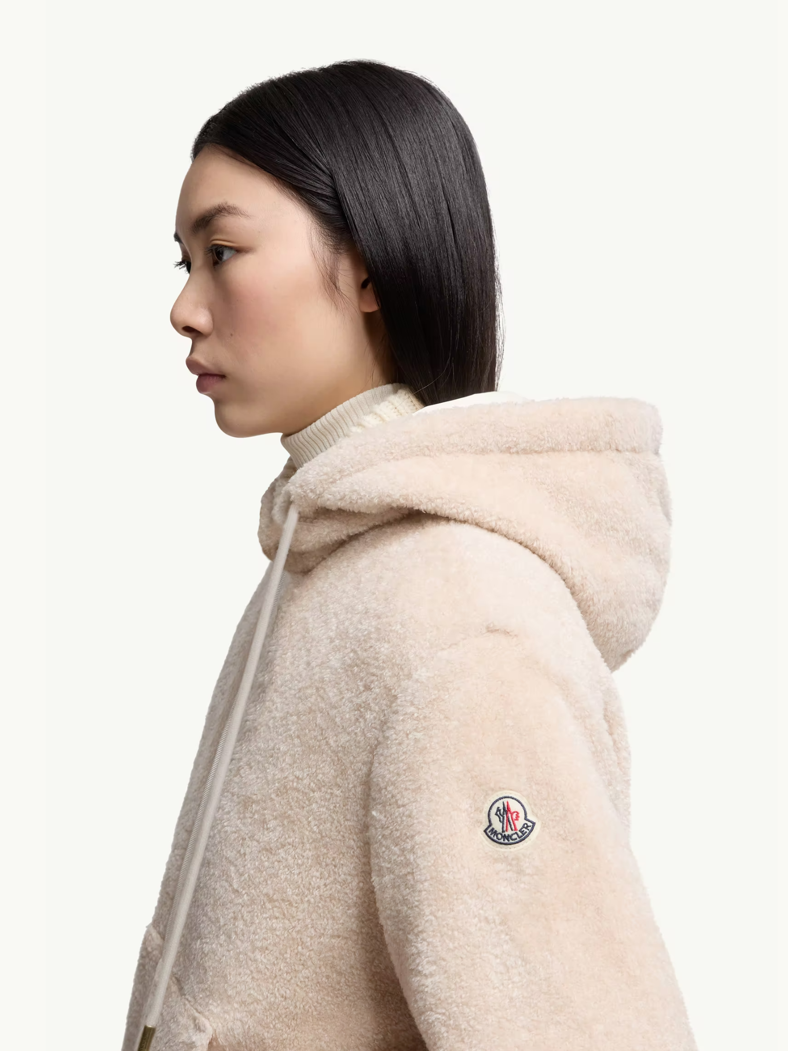 MONCLER WOMEN Reversible Padded Hoodie White/Pink