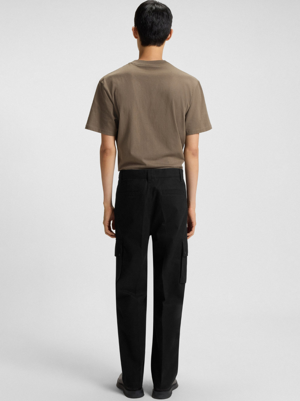 HUGO Graysen253 Slim-Fit Cargo Trousers In Mercerised Cotton Black