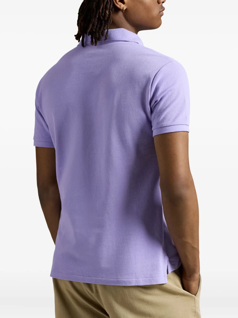 RALPH LAUREN The Iconic Custom Slim Fit Mesh Polo Sky Lavender