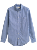 GANT Regular Fit Classic Striped Poplin Shirt College Blue