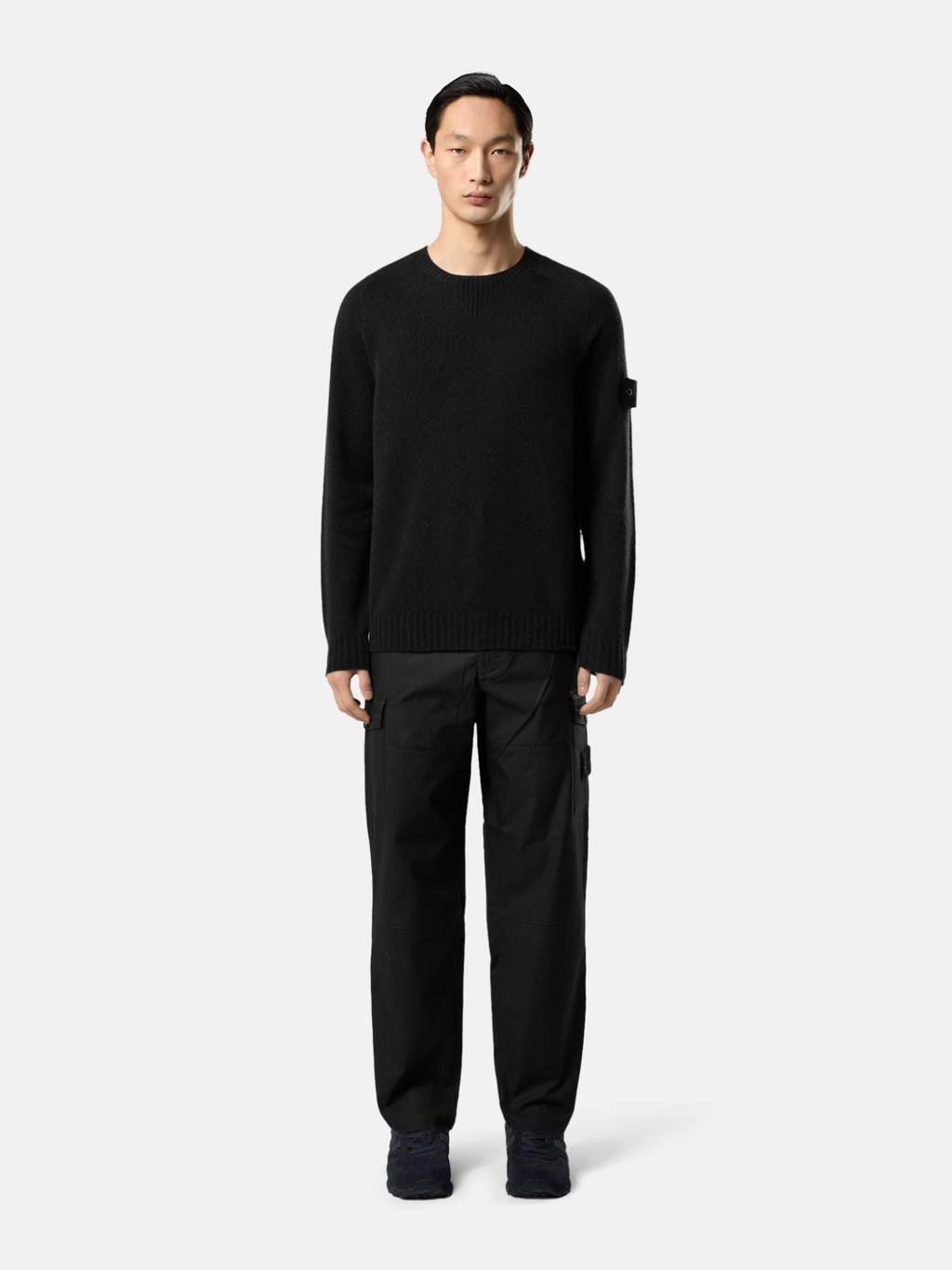 STONE ISLAND All-weather Cotton Canvas_S.I. Ghost Cargo Trousers Black