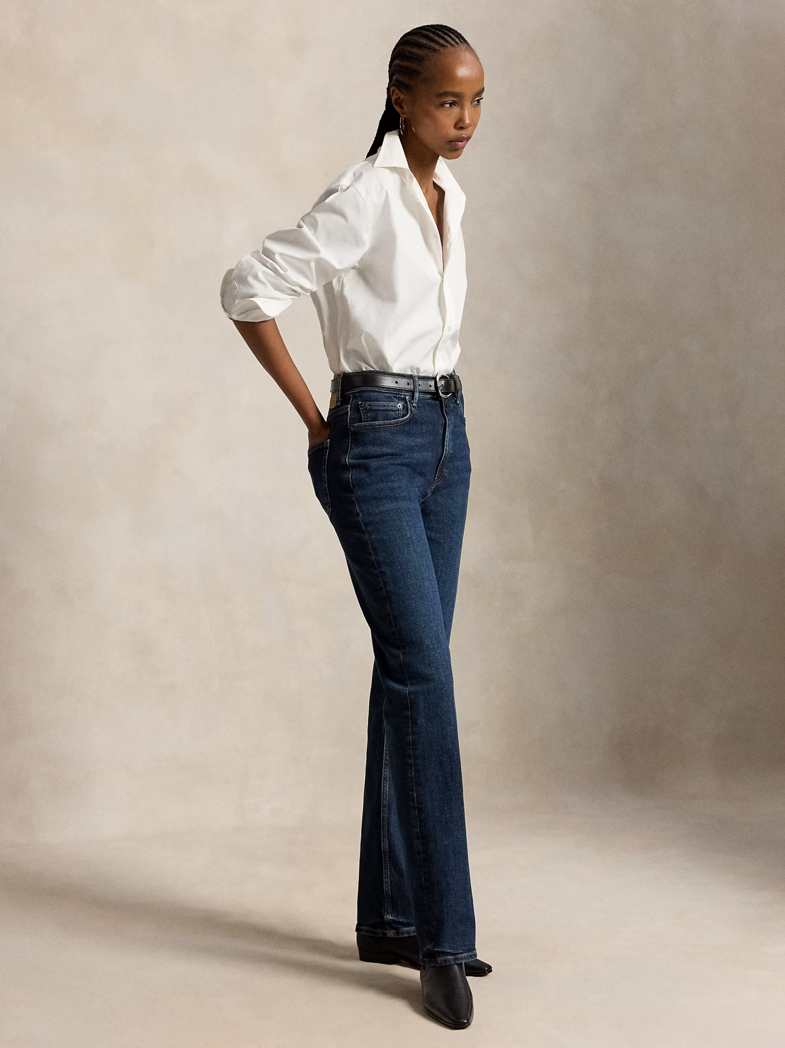 RALPH LAUREN WOMEN High-Rise Straight Jeans Nazas Wash