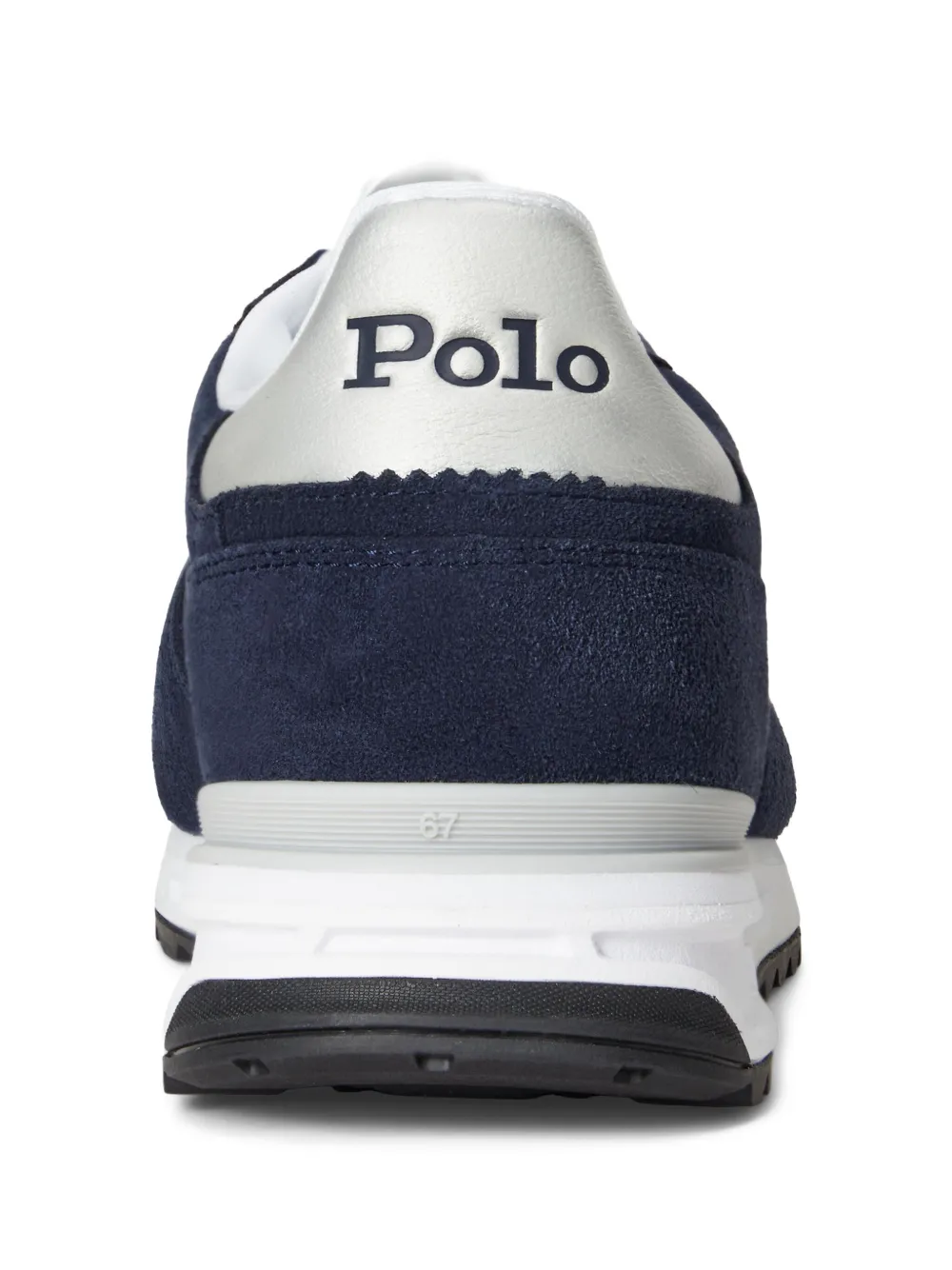 RALPH LAUREN Varick Suede & Oxford Sneakers Navy/White