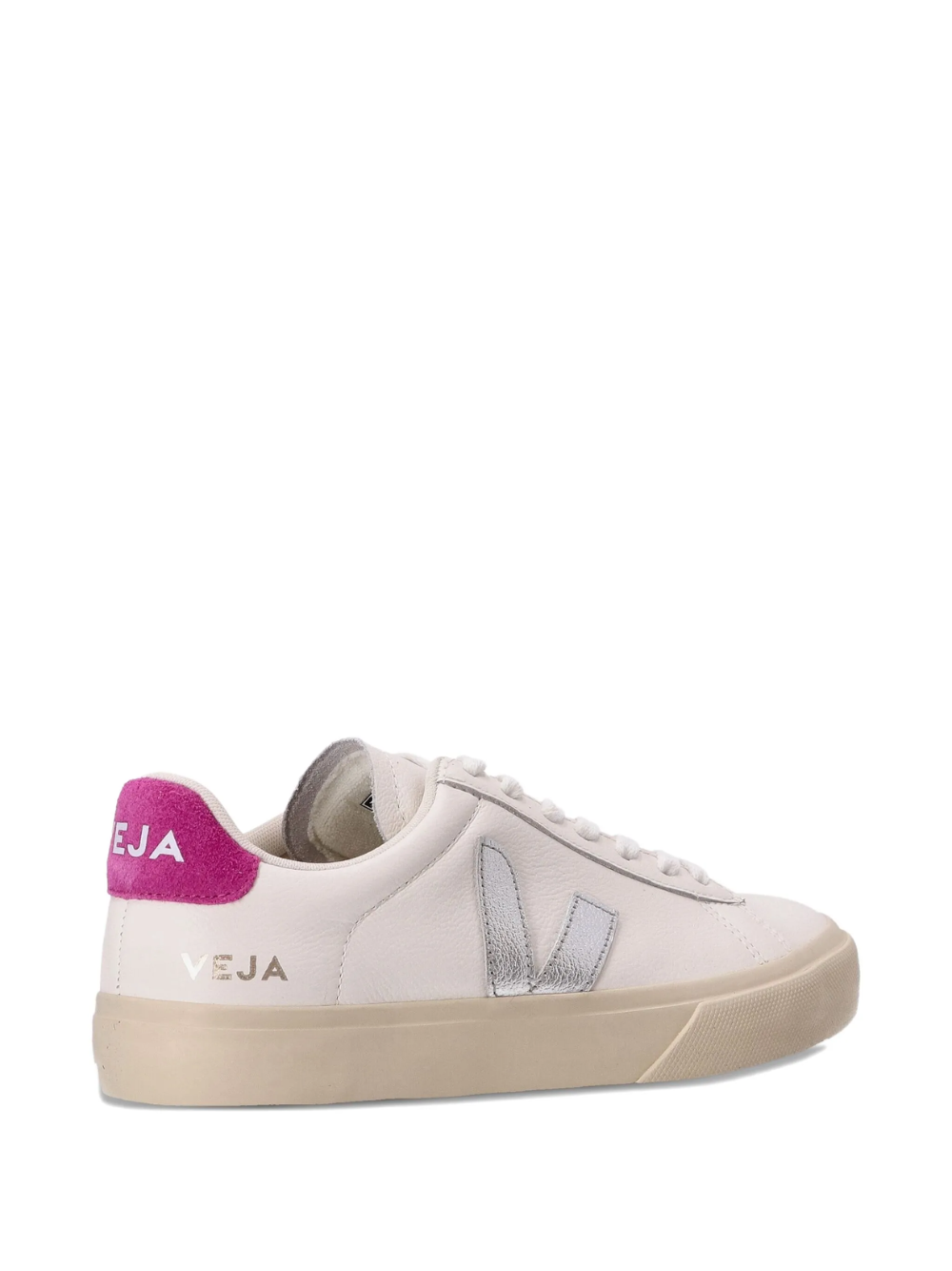 VEJA WOMEN Campo Leather Sneakers White Silver Ultraviolet