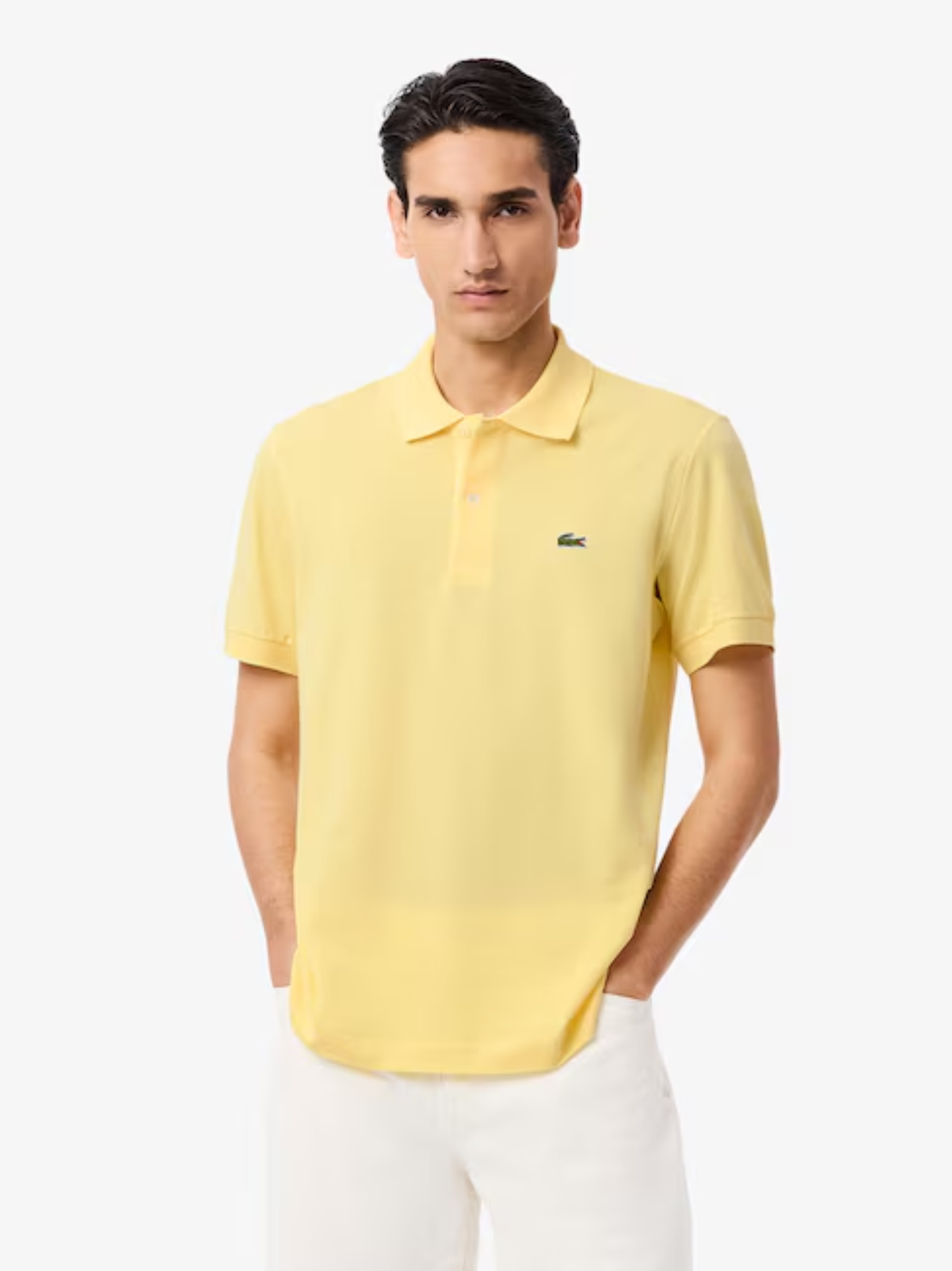 LACOSTE Classic Fit L.12.12 LIGHT Polo Shirt Pastel Yellow