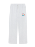 CASABLANCA WOMEN Embroidered Cropped Sweatpants Grey