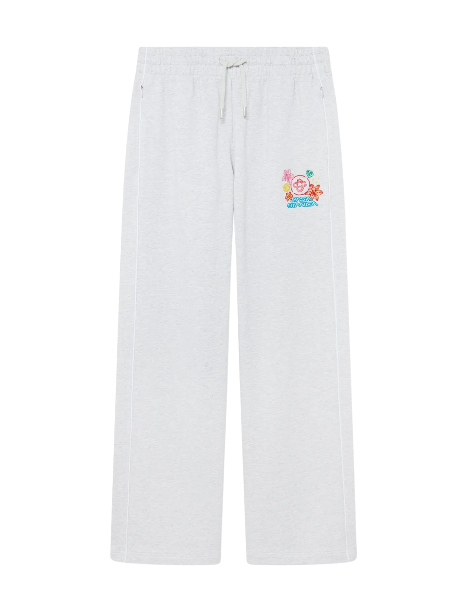 CASABLANCA WOMEN Embroidered Cropped Sweatpants Grey