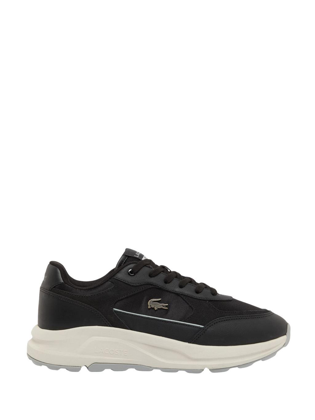 LACOSTE Run Set Suede Sneakers Black/Off White