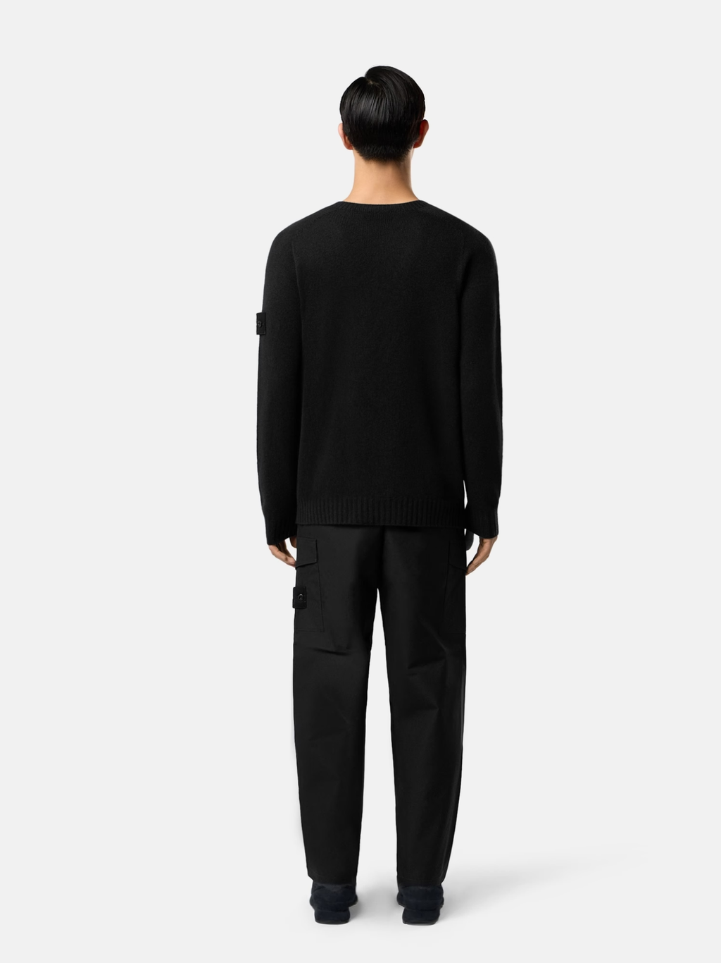 STONE ISLAND All-weather Cotton Canvas_S.I. Ghost Cargo Trousers Black