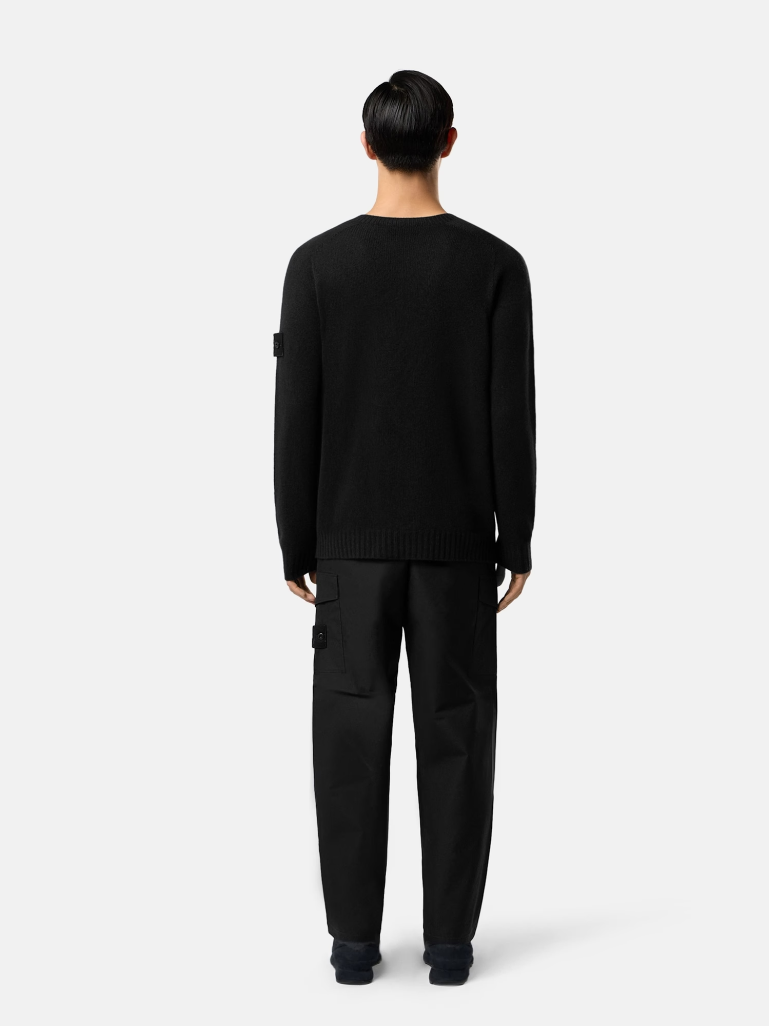 STONE ISLAND All-weather Cotton Canvas_S.I. Ghost Cargo Trousers Black