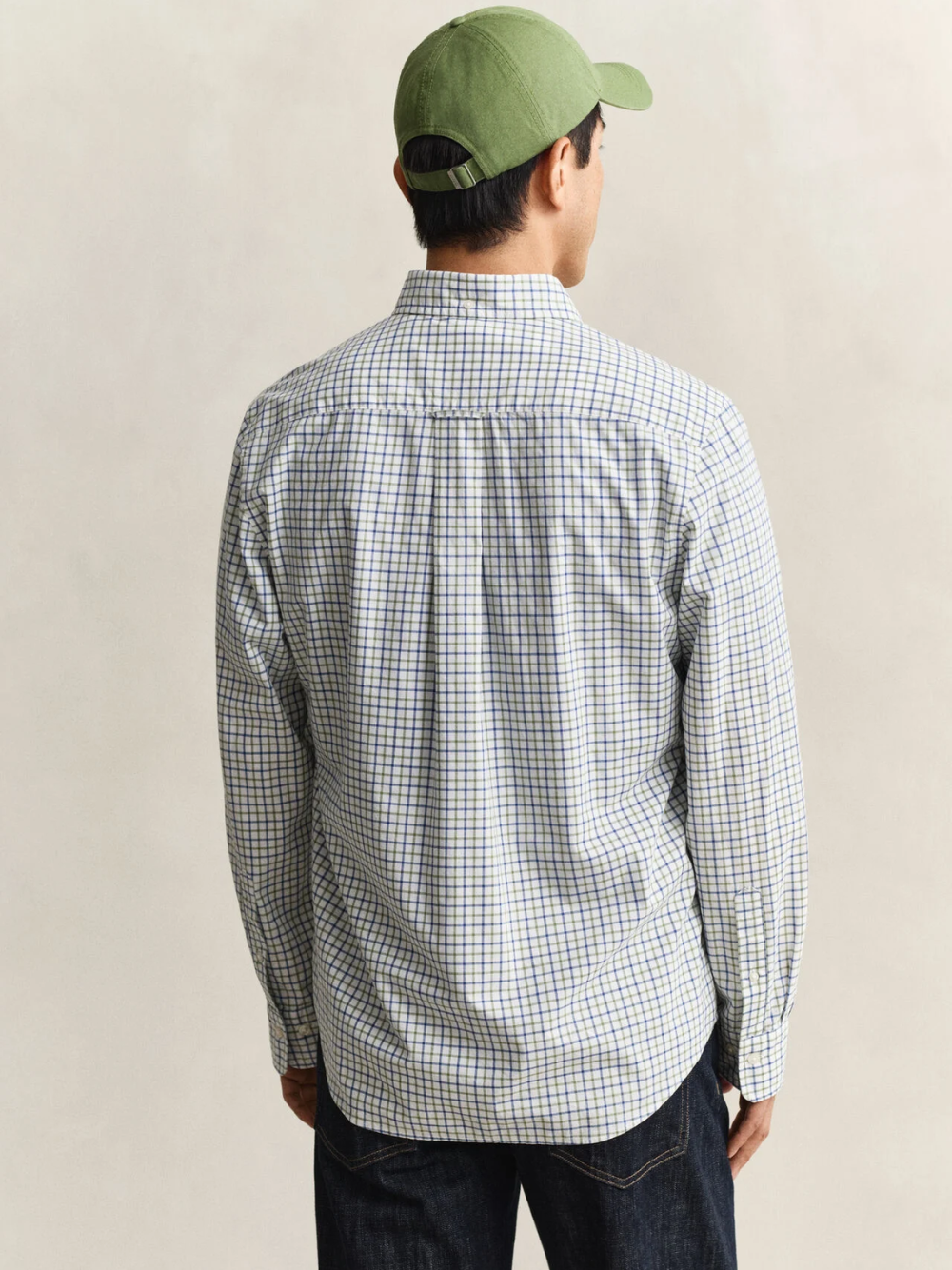 GANT Checked Classic Poplin Shirt Herb Green