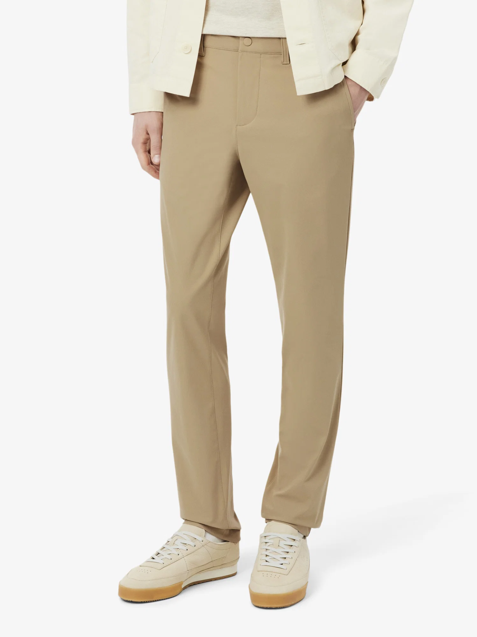LACOSTE Slim Fit Stretch Commuter Pants Beige