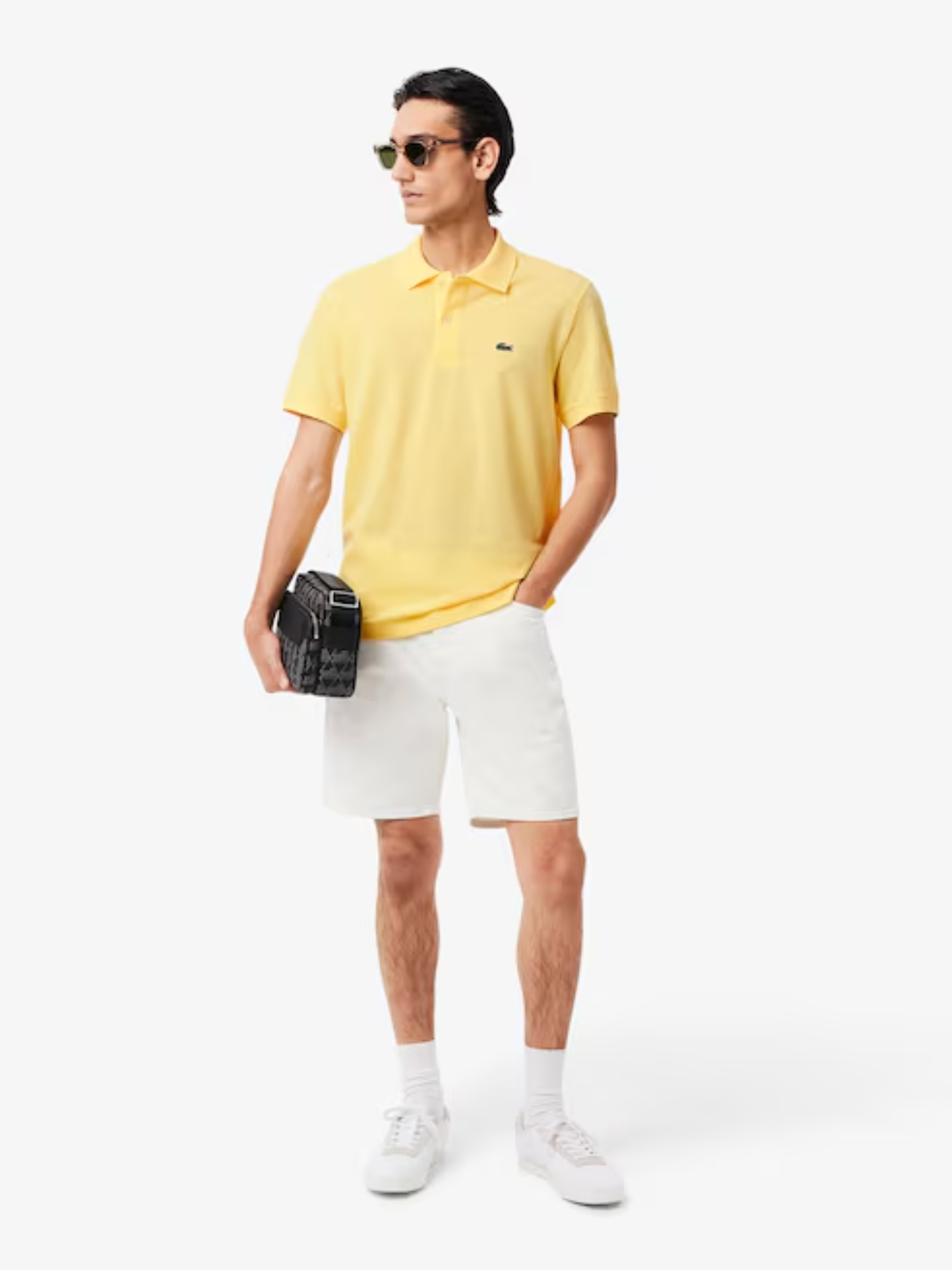 LACOSTE Classic Fit L.12.12 LIGHT Polo Shirt Pastel Yellow