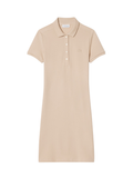 LACOSTE WOMEN Slim Fit Stretch Mini Piqué Polo Dress Beige