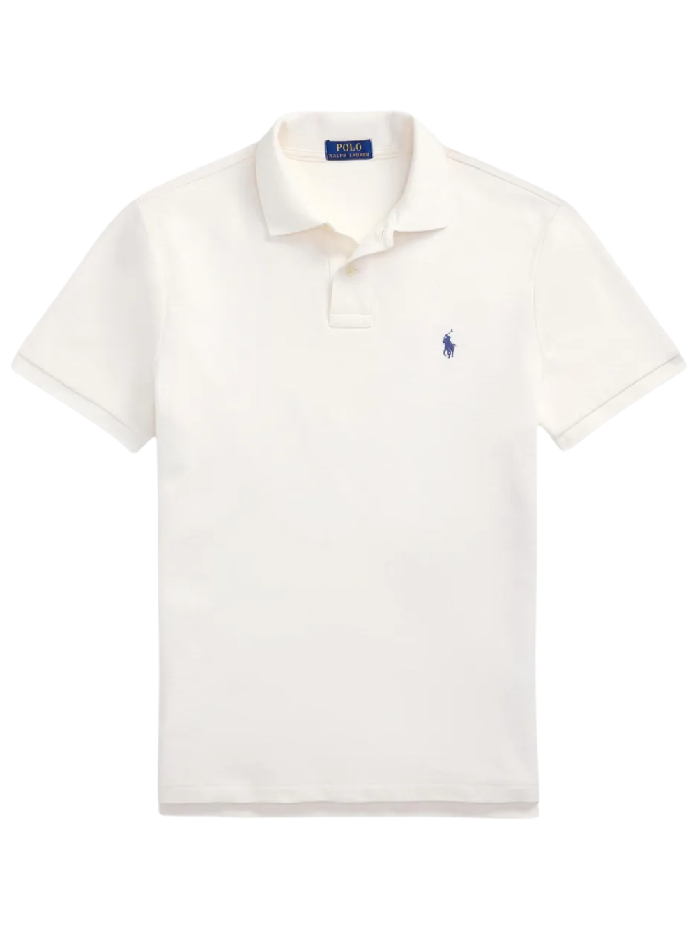RALPH LAUREN The Iconic Custom Slim Fit Mesh Polo Pale Cream