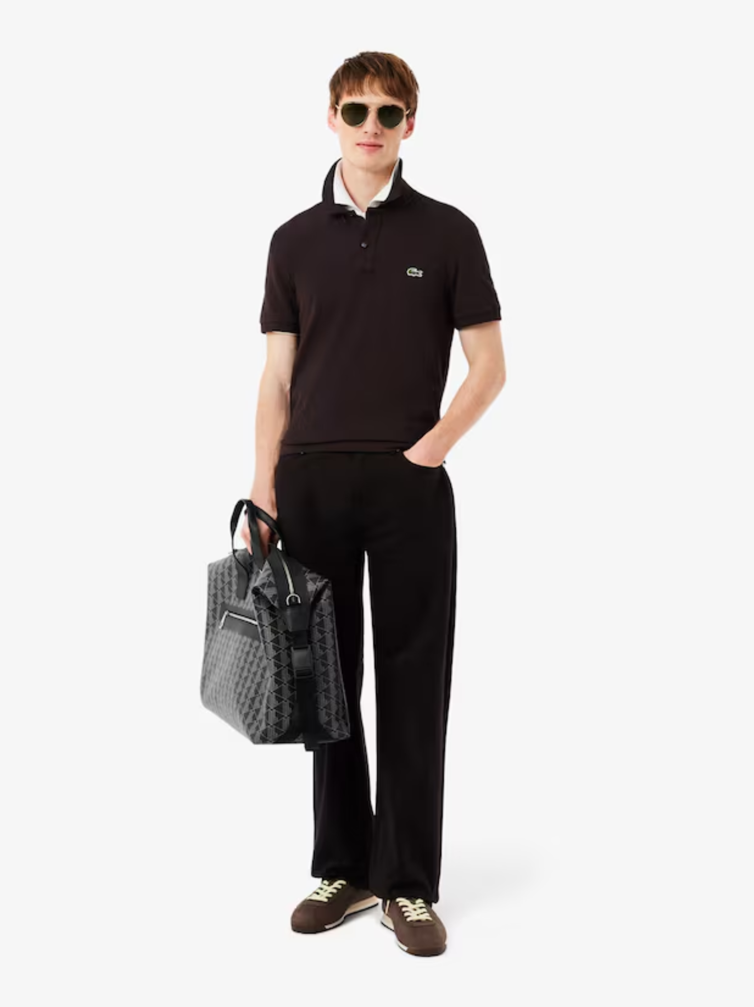 LACOSTE Slim Fit L.12.12 Original Polo Shirt Brown