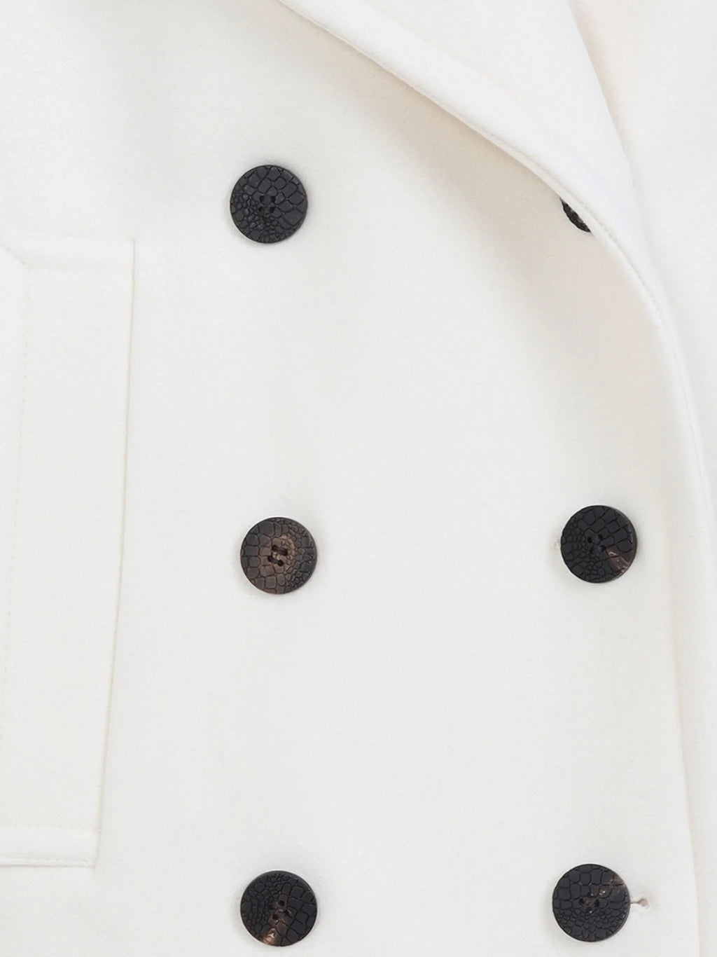 JACQUEMUS WOMEN Le Caban Ovalo Coat Off-White