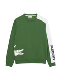 LACOSTE Printed Fleece Loungewear Sweatshirt Green