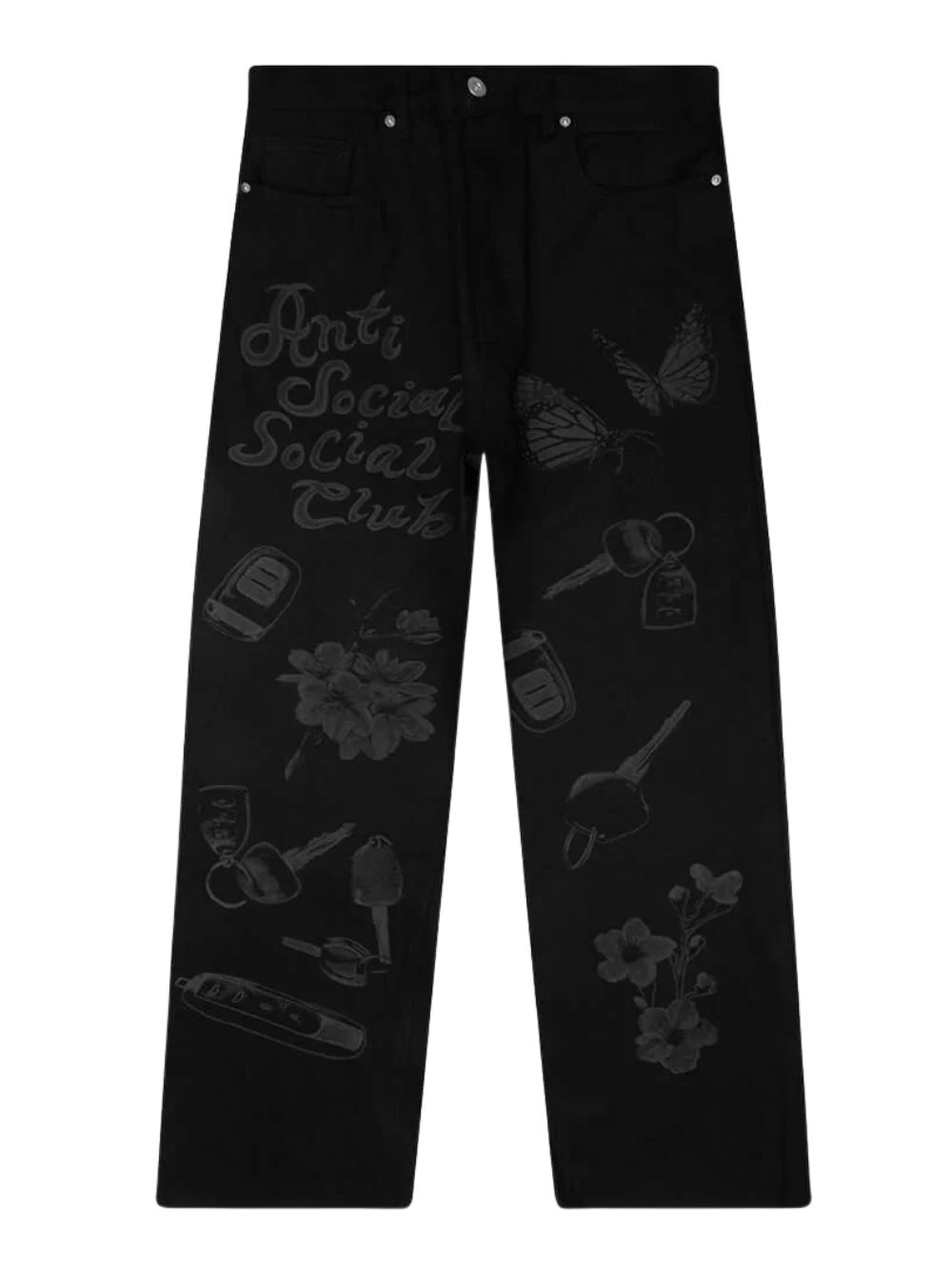 ANTI SOCIAL SOCIAL CLUB Laser Etched Jeans Black