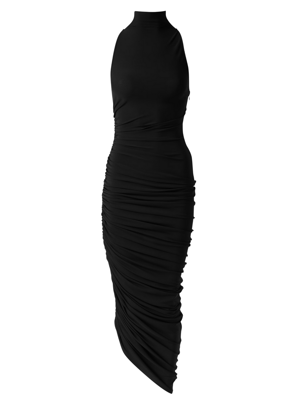 JACQUEMUS WOMEN The Piazza Asymmetric Sleeveless Dress Black