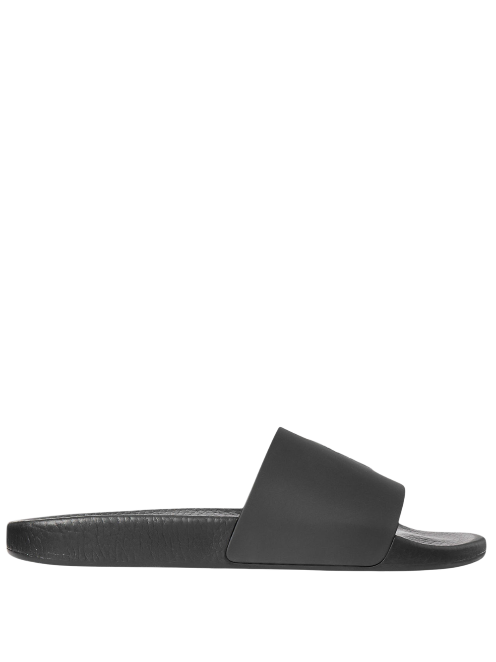 RALPH LAUREN Signature Pony Slides Black/White