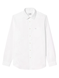 LACOSTE Regular Fit Cotton Poplin Shirt White