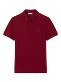 LACOSTE Regular Fit Paris Stretch Piqué Polo Shirt Bordeaux Red
