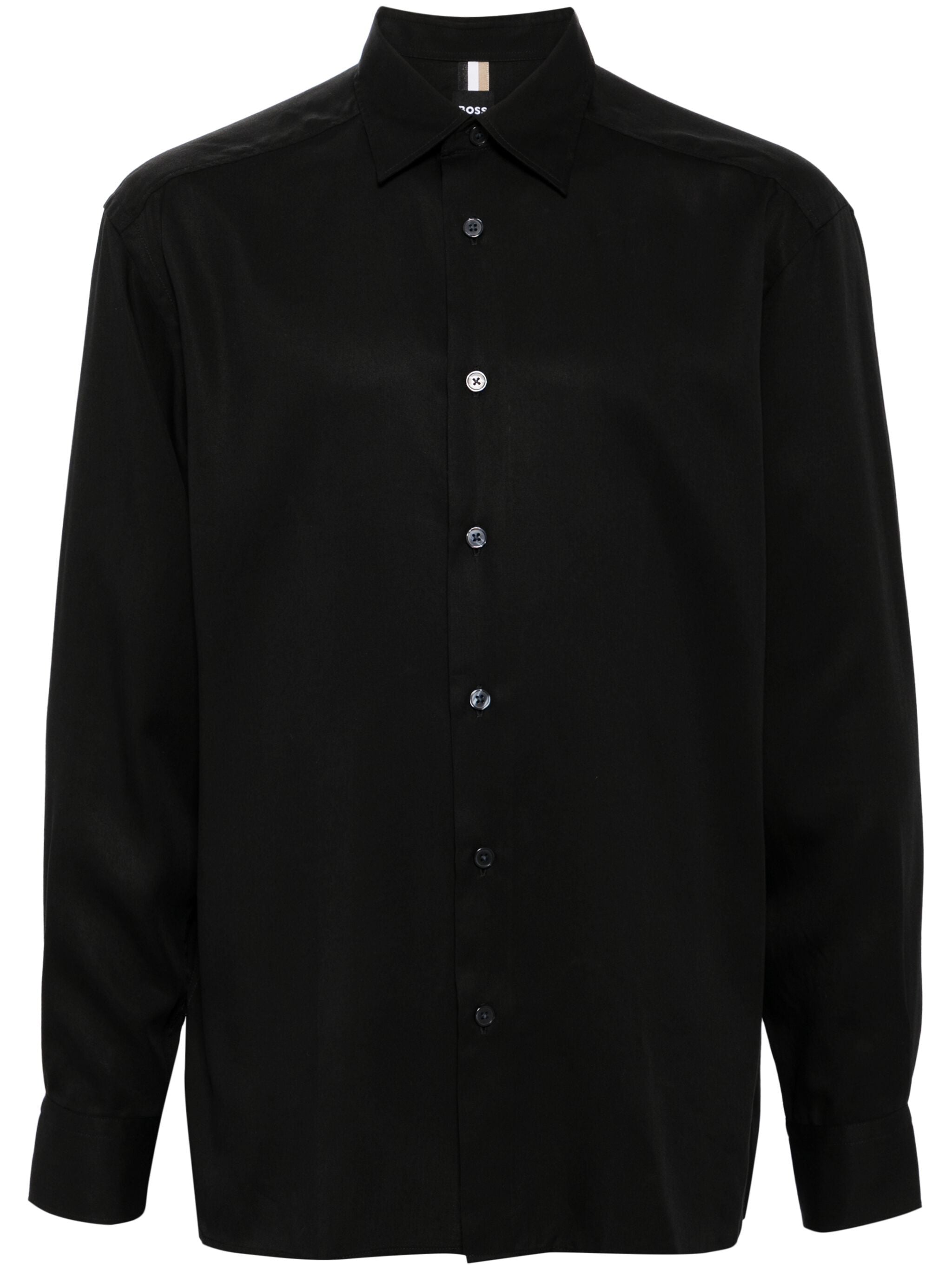 BOSS C-Cory Long Sleeve Cotton Shirt Black
