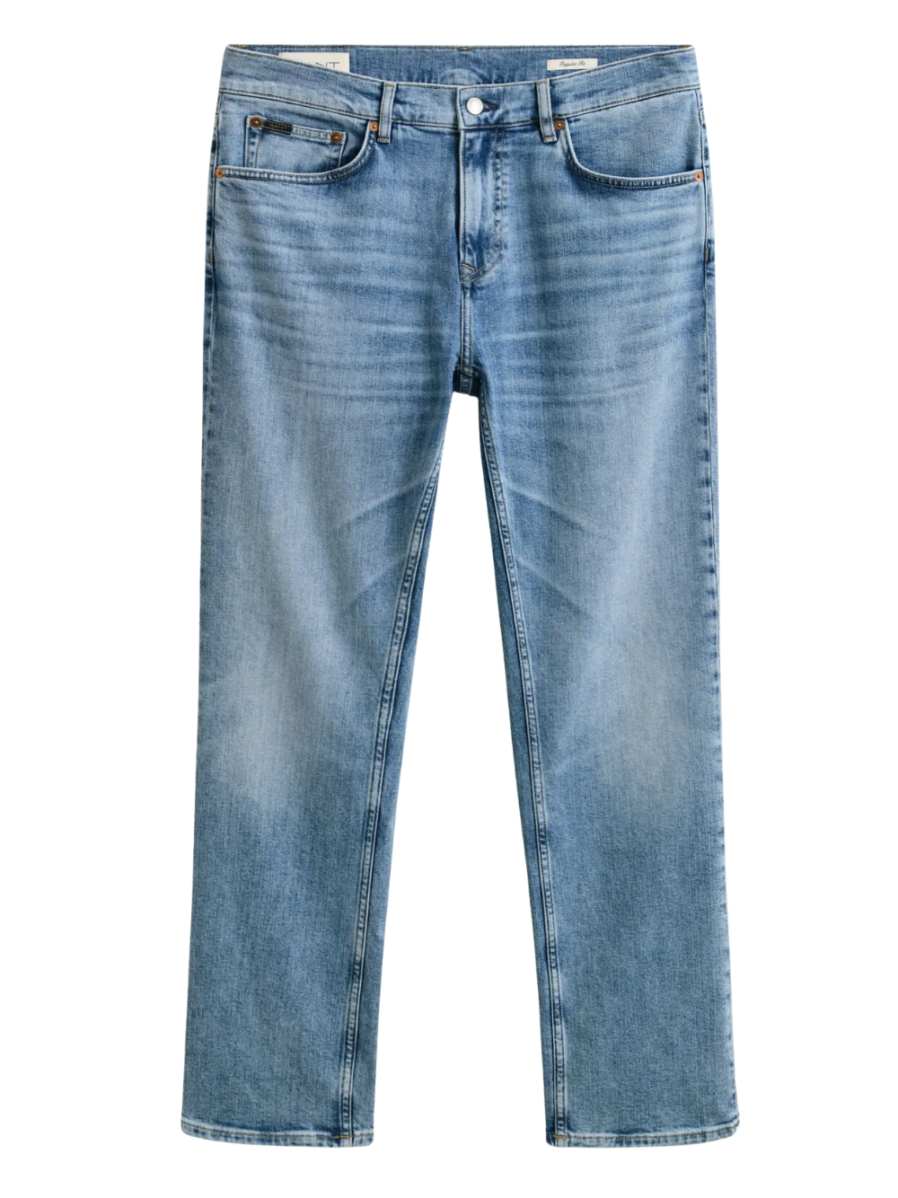 GANT Regular Fit Jeans Worn In Semi Light Blue