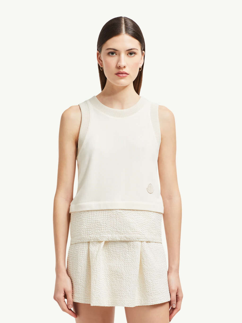 MONCLER WOMEN Embroidered Tank Top White