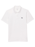 LACOSTE Regular Fit Cotton Polyester Blend Polo Shirt White