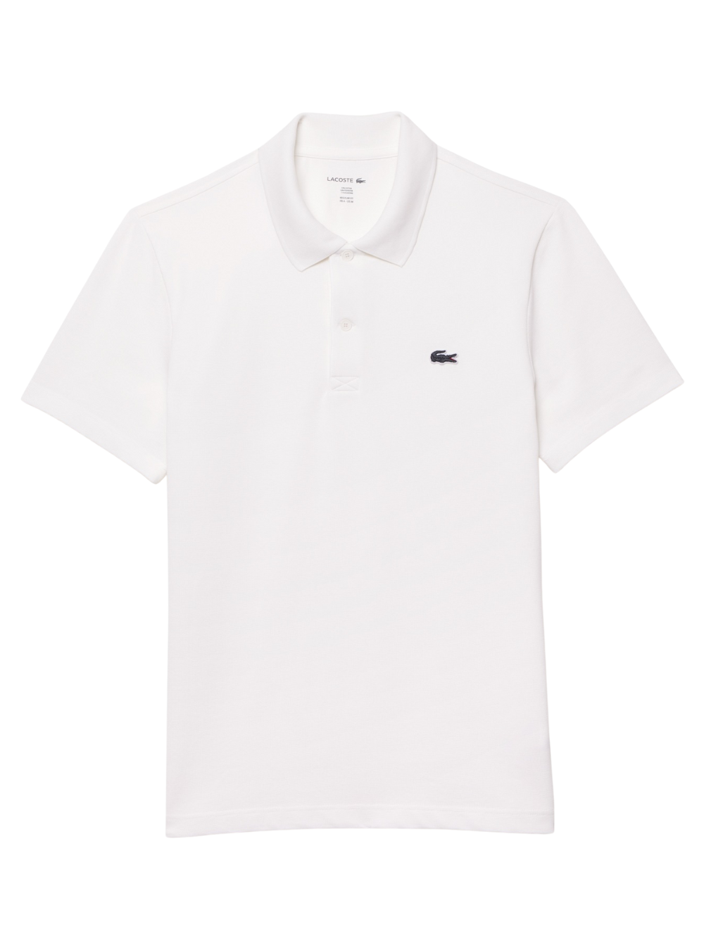 LACOSTE Regular Fit Cotton Polyester Blend Polo Shirt White