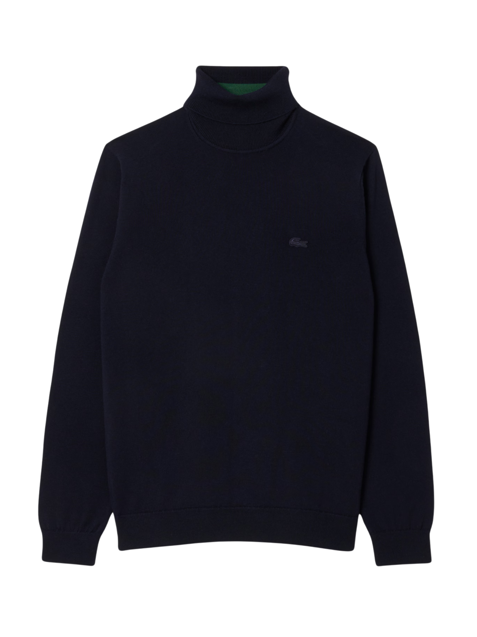 LACOSTE Merino Wool Roll Neck Sweater Midnight Blue