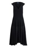 RALPH LAUREN WOMEN Eyelet Gauze Dress Polo Black