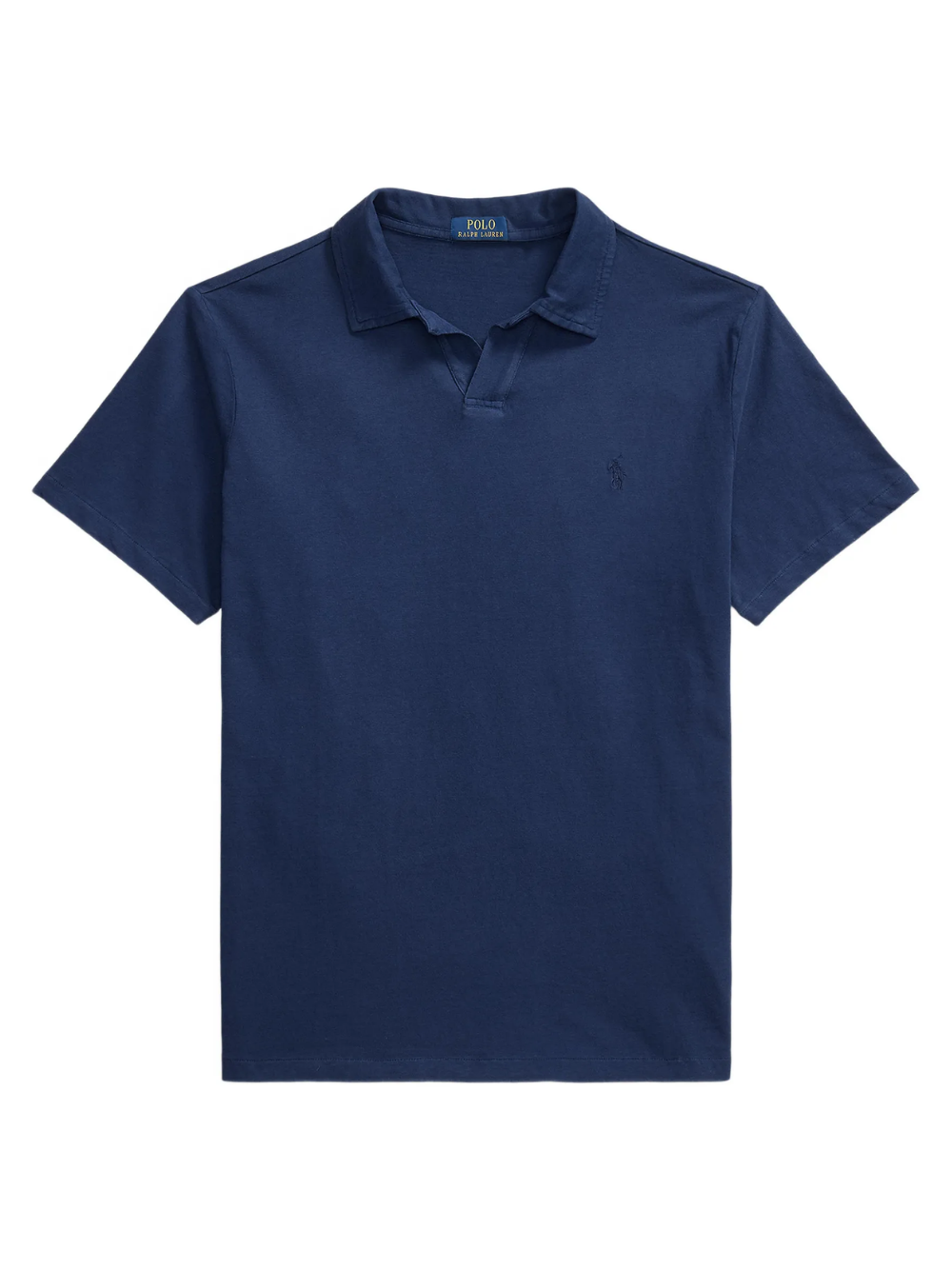 RALPH LAUREN Standard Fit Cotton-Linen Polo Shirt Newport Navy