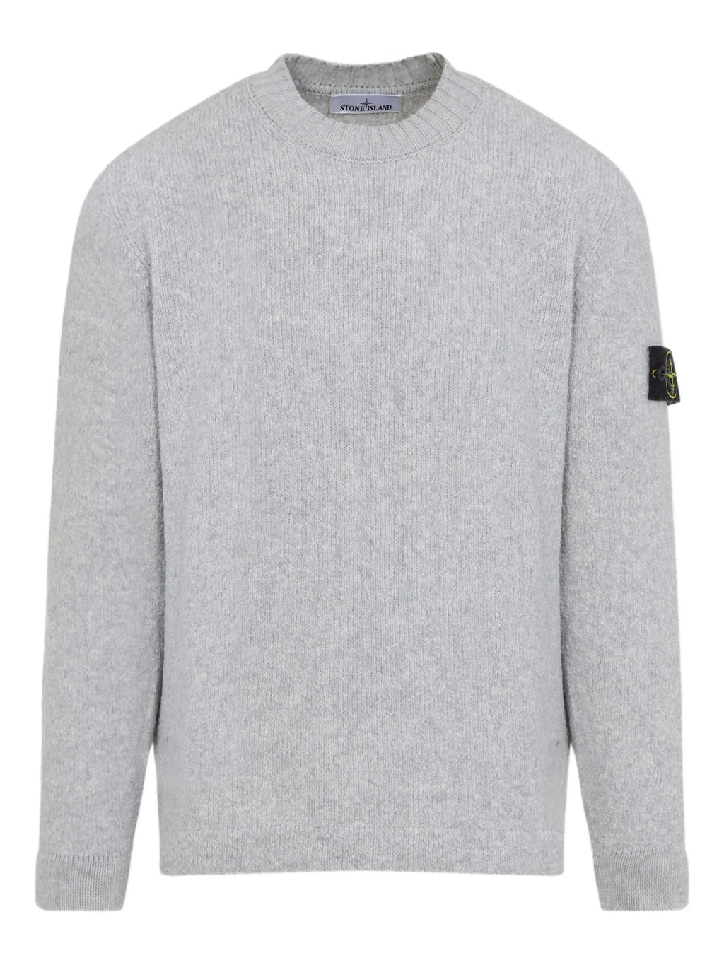STONE ISLAND Ribbed Crewneck Sweater Grey