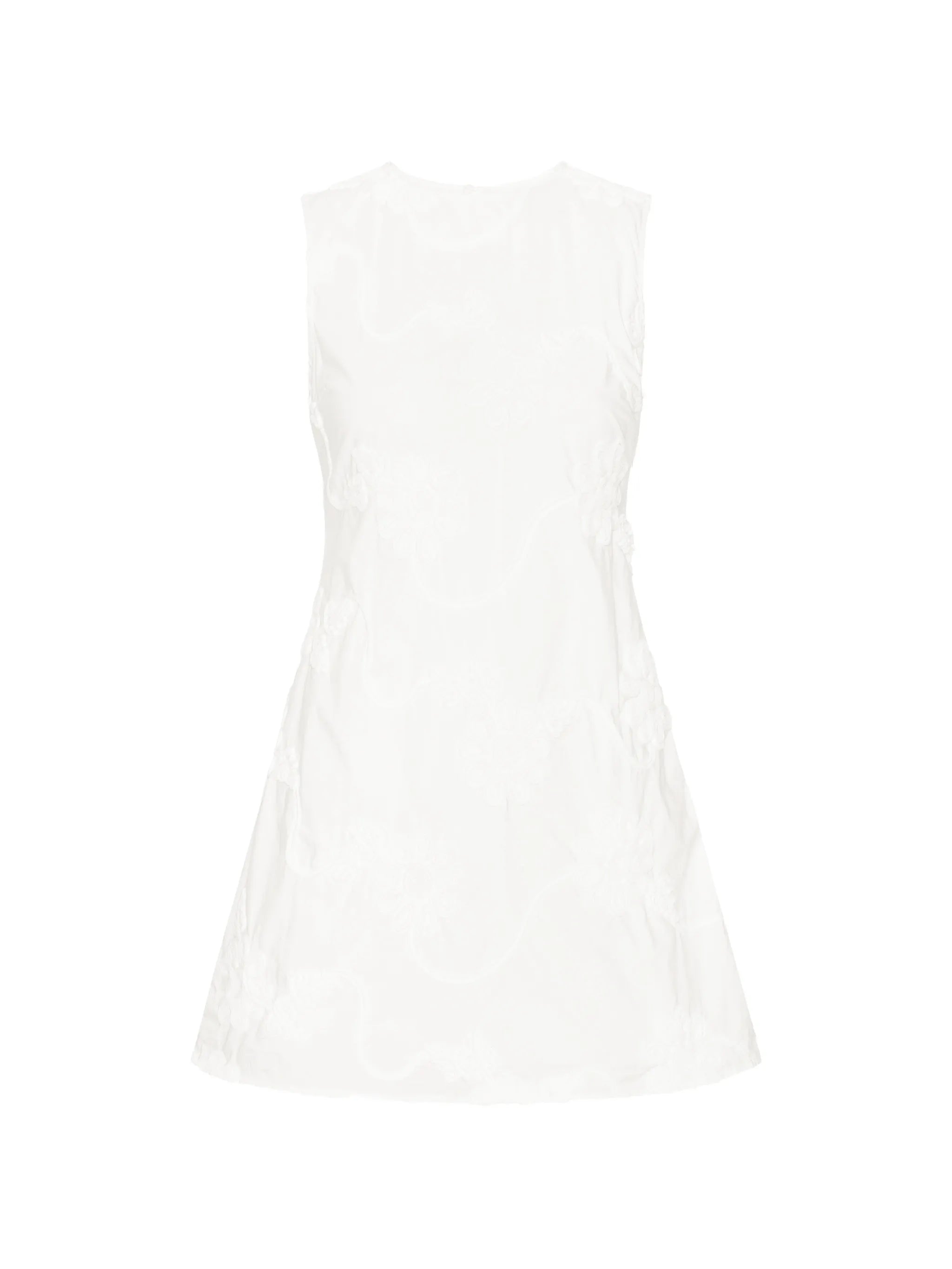 ROTATE BIRGER CHRISTENSEN WOMEN Flower Mini Flared Dress Bright White